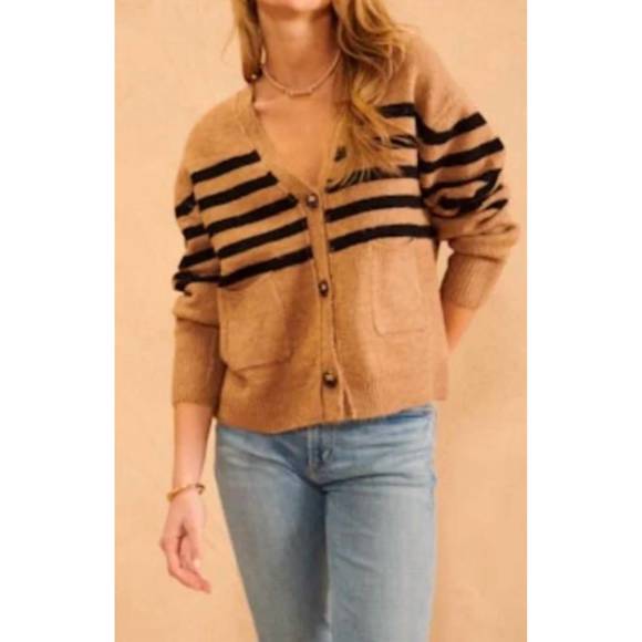 Stanley Cardigan | Nougat Stripe - FINAL SALE